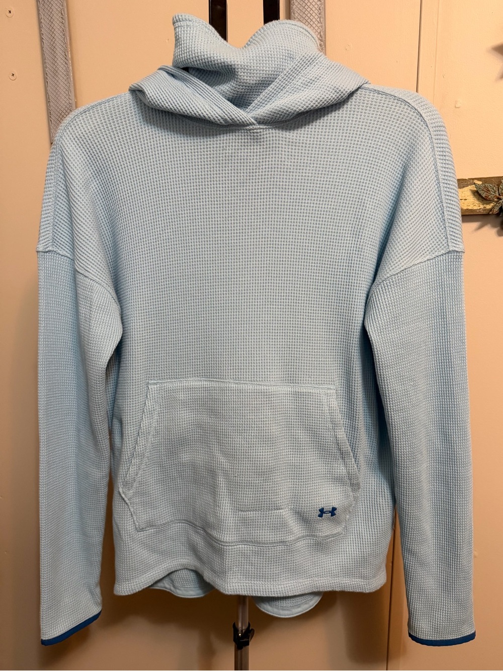 Under Armour womens blizzard Blue Waffle-Knit Hoodie